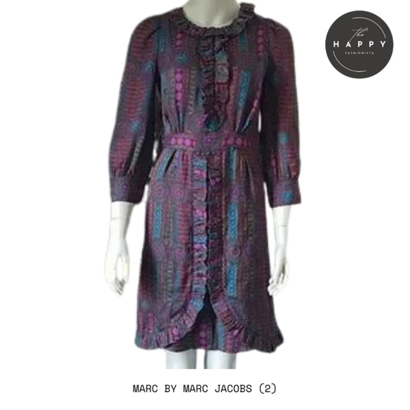 Marc By Marc Jacobs Silk Ruffle Peasant Dress (2) - Picture 1 of 8